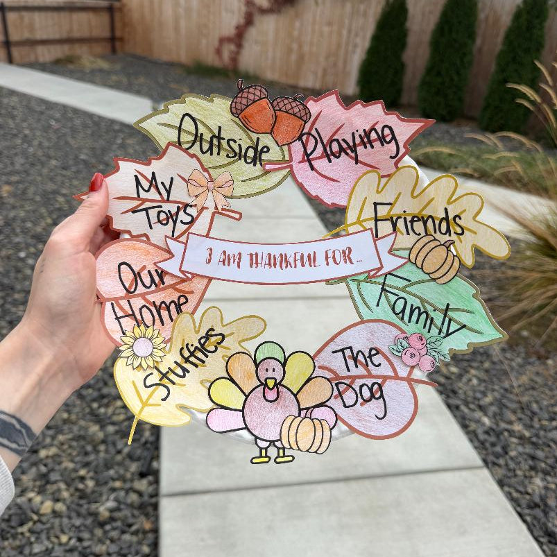 Thanksgiving Wreath Template – Brianne’s Crafts